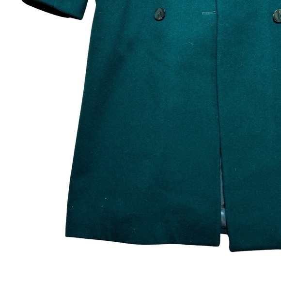 Donny Brook Emerald Green Wool Trench Coat US 12P - Picture 2 of 13
